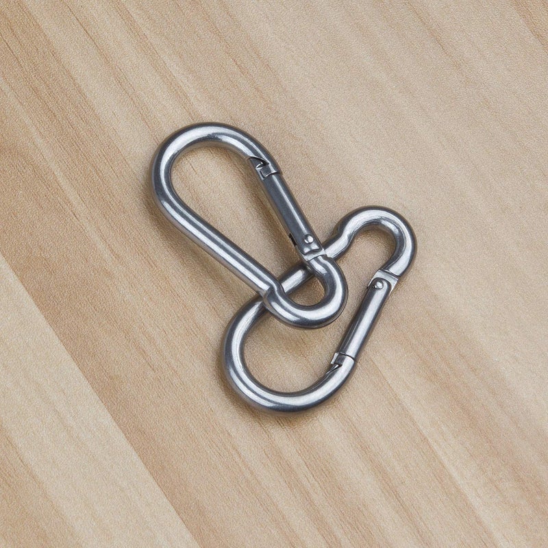CertBuy 50pcs 2 Inch Stainless Steel Spring Snap Hook, 304 Stainless Steel Carabiner Clip Keychain Heavy Duty Quick Link Hook for Camping Fishing Hiking Traveling - Image 4